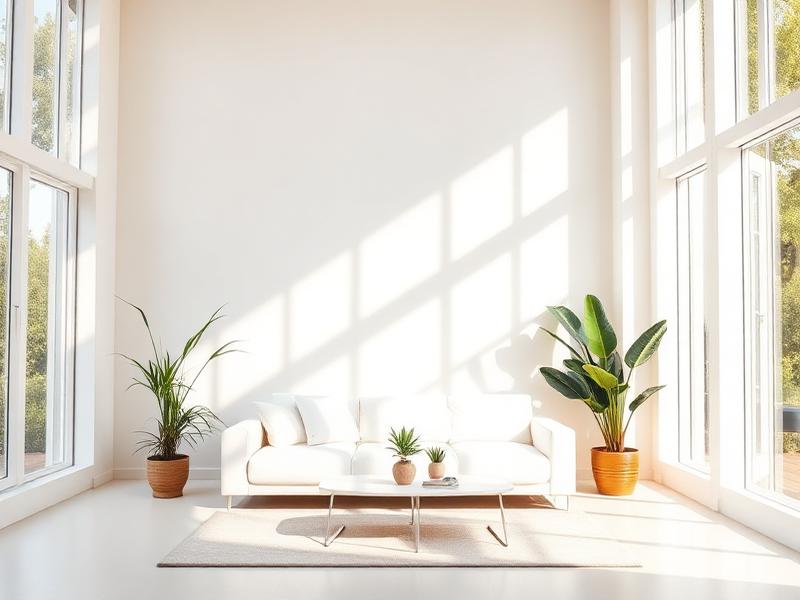 Bright modern living room with natural light